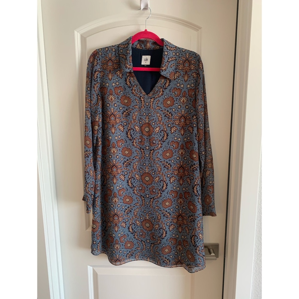 Cabi Provincial Paisley Shirt Dress M